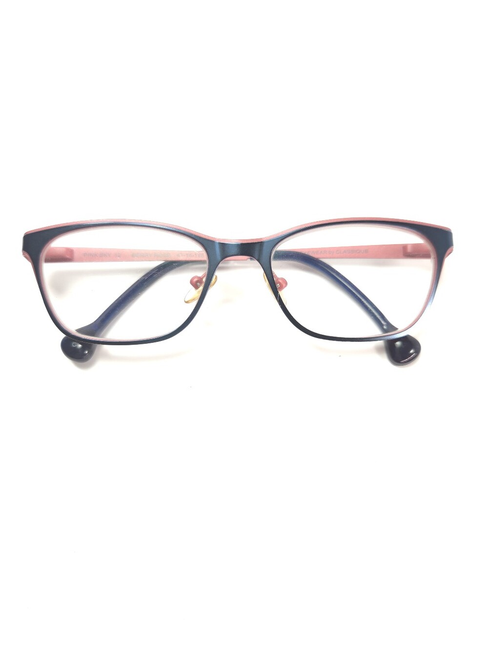 Lisa Loeb Pink Sky 12 Berry Rose Two‑Tone Metal Rim Frames 47‑16-125 Adult/Kids